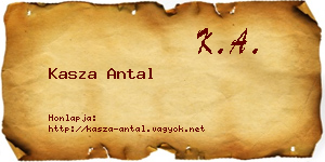 Kasza Antal névjegykártya